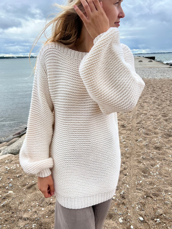 Evi merino wool sweater, cloud