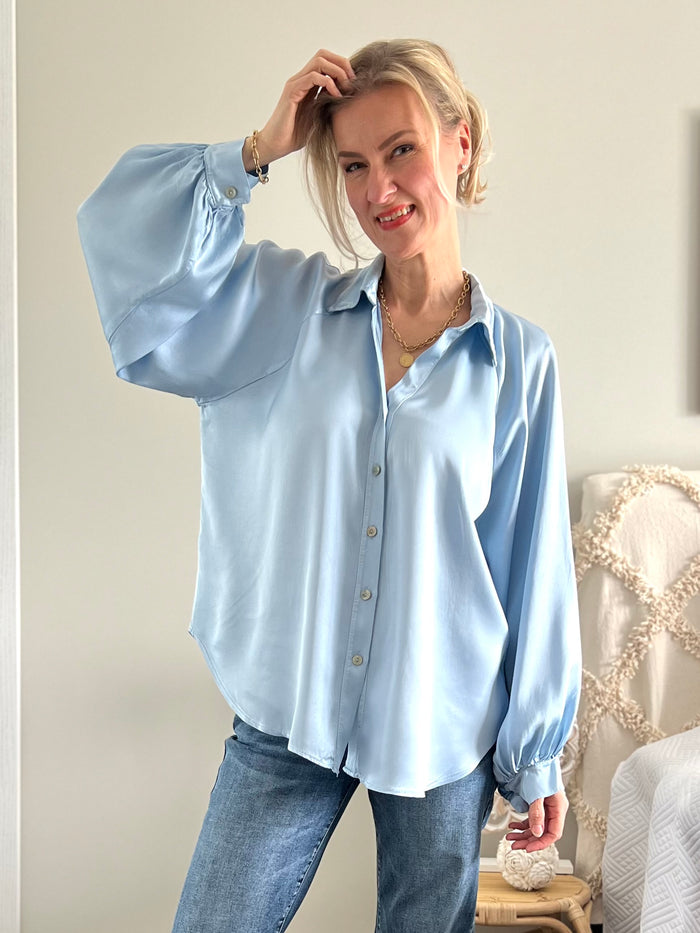 California Dreaming - kauluspaita, soft blue