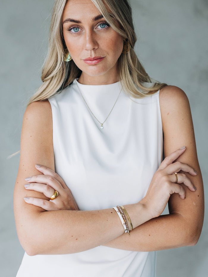 Evita Chrystal necklace, steel