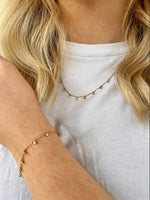Chrystal Charms bracelet, gold