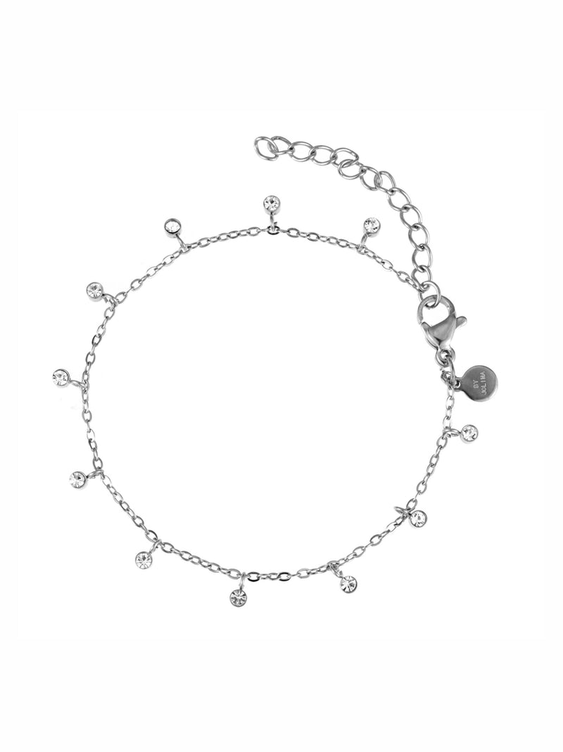 Chrystal Charms bracelet, steel