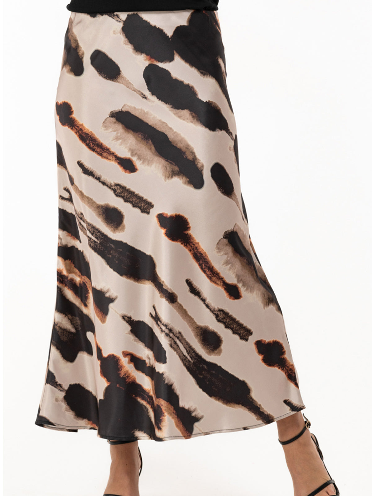 Sienna -hame, espresso/sand/black