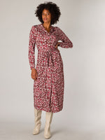 Gina Essentials dress, oxblood / multicolor