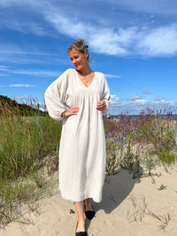 Madrid puuvillamekko, vaalea hiekka