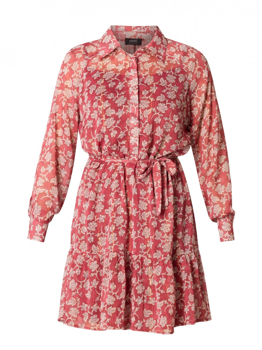 Pop -sifonkimekko, oxblood red / multicolor