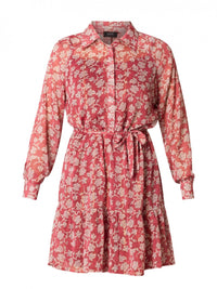 Pop -sifonkimekko, oxblood red / multicolor