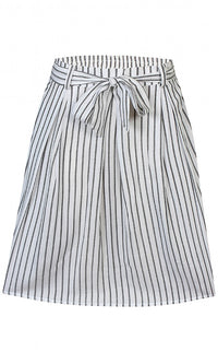 Tinnea striped skirt, white / gray