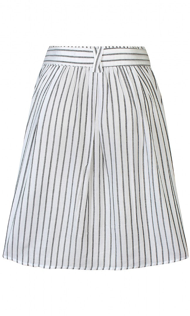 Tinnea striped skirt, white / gray