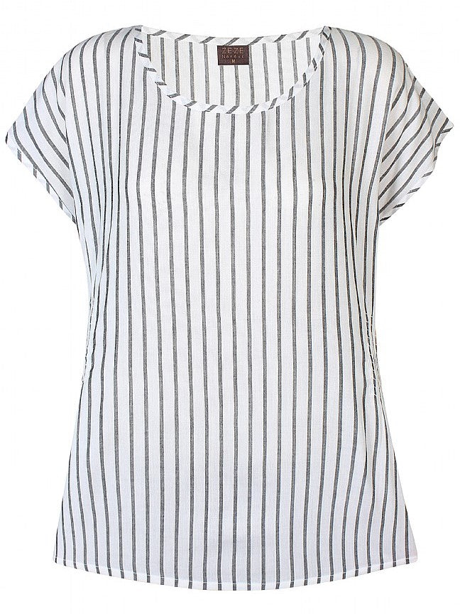 Tinnea striped shirt, white / gray