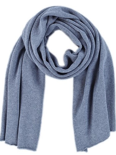 Sanza knitted scarf, light blue