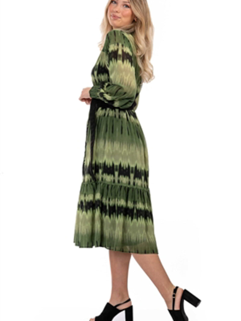 Kelly dress, spring green / black