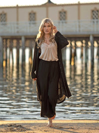 Forever long shirt dress, black