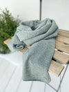 Sanza knitted scarf, light green