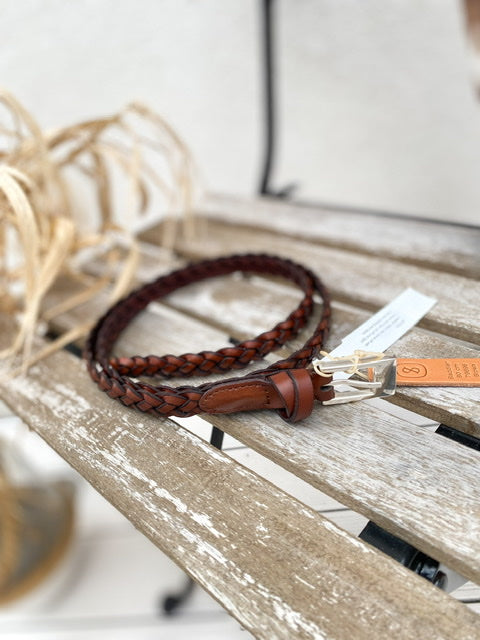 Nibe braided belt, t.brown