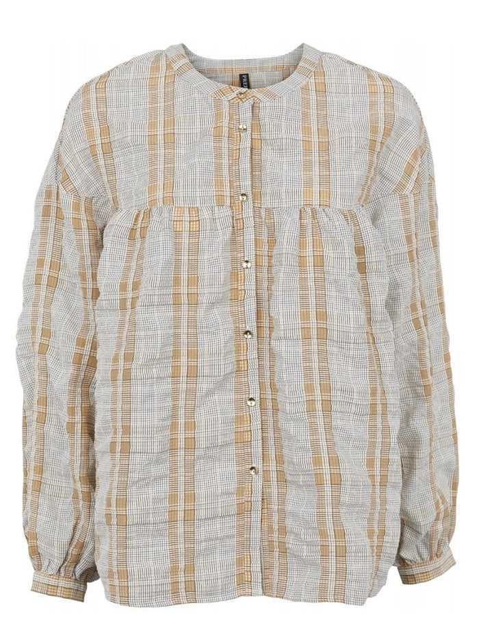 Secilia -pusero, off white/camel