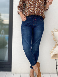 Denim slim Pull up Classic jeans, dark blue