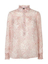 Sophia chiffon blouse, dusty coral