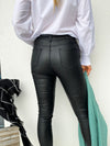 Bianca coated slim fit -jeans, musta