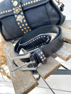 Jorunn leather belt, black