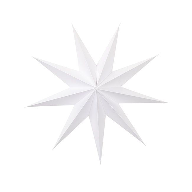 Paper star, 40 cm, white