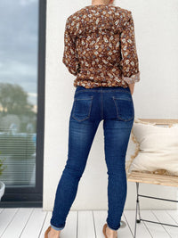 Denim slim Pull up Classic jeans, dark blue