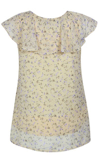 Silla -sifonkitoppi, vaalean keltainen