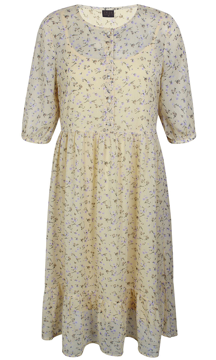 Silla chiffon dress, light yellow