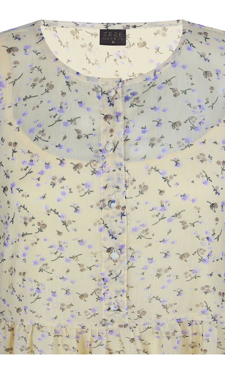 Silla chiffon dress, light yellow