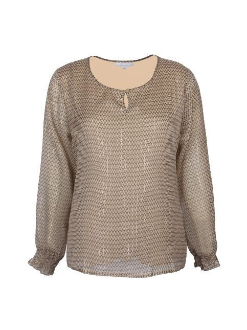 Valerie -sifonkipusero, beige