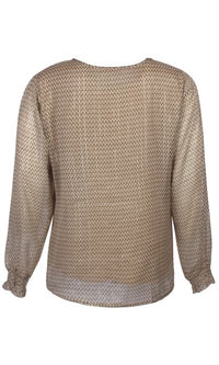 Valerie -sifonkipusero, beige