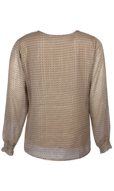 Valerie -sifonkipusero, beige