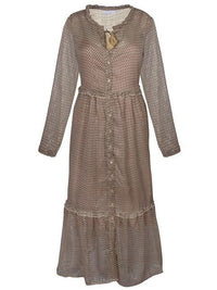 Valerie chiffon dress, beige