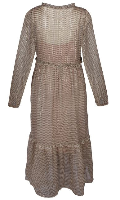 Valerie chiffon dress, beige