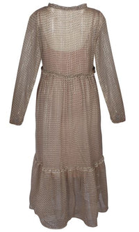 Valerie chiffon dress, beige