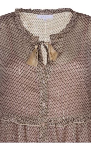 Valerie chiffon dress, beige