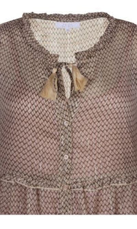 Valerie chiffon dress, beige