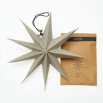 Paper star, 30 cm, grey
