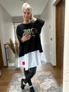 Not Today oversize tunic, black