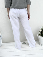 Toulouse linen trousers, white