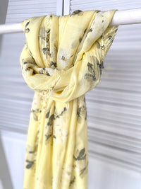 Cherry Blossom scarf, yellow
