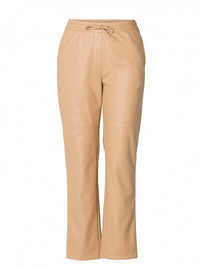 Georgia imitation leather pants, light camel