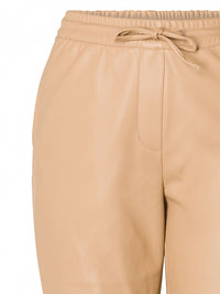 Georgia imitation leather pants, light camel