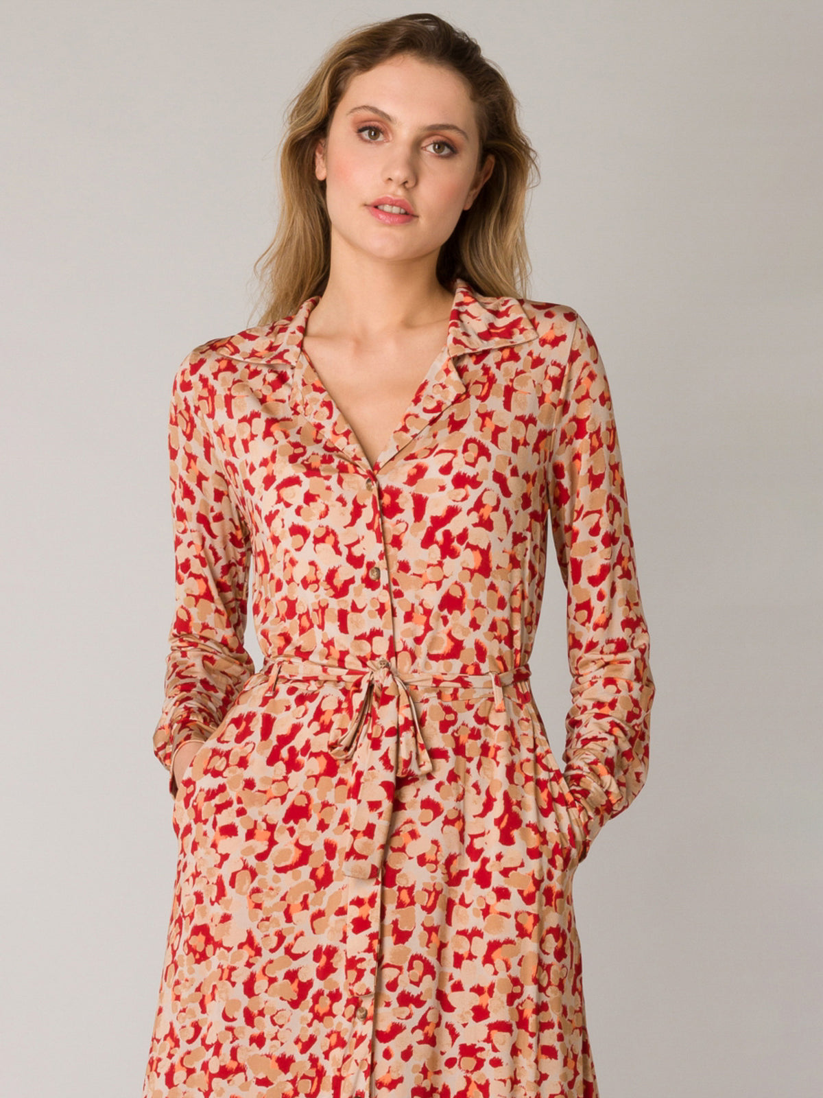 Gina -mekko, light camel / multicolor