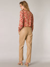 Gerda blouse, light camel / multicolor