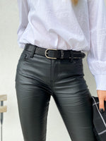 Bianca coated slim fit jeans, black
