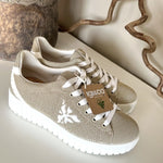 Igi &amp; Co Tess Green sneaker, beige