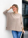 Cashmere Blend Leana -neule, taupe