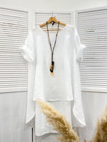 Marie linen tunic, white