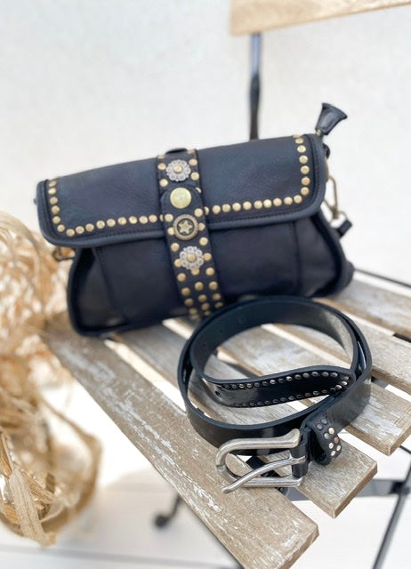 Jorunn leather belt, black