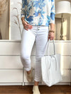 Cotton slim Classic Button jeans, white